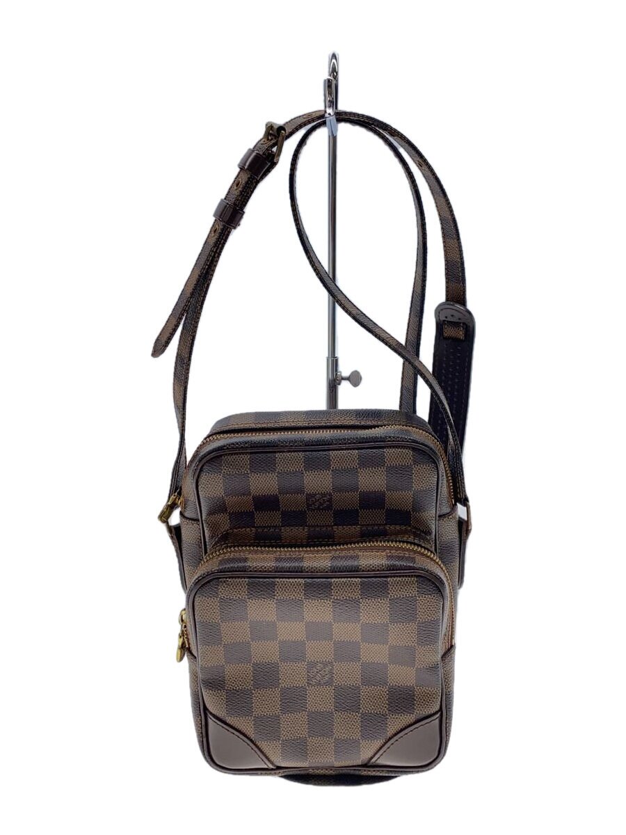 LOUIS VUITTON - 【中古】LOUIS VUITTON◆アマゾン_ダミエ・エベヌ_BRW/PVC/BRW【バッグ】
