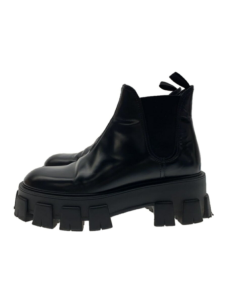 【中古】PRADA◆サイドゴアブーツ/36.5/BLK/725【シューズ】