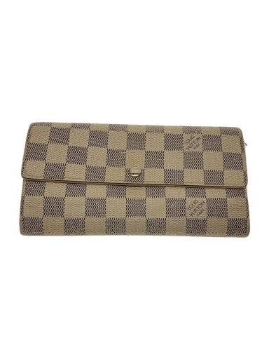 【中古】LOUIS VUITTON◆1)ポルト・フォイユ・サラ_ダミエ・アズール_WHT/PVC/WHT/レディース【服飾雑貨他】 【中古】LOUIS VUITTON◆1)ポルト・フォイユ・サラ_ダミエ・アズール_WHT/PVC/WHT/レディース【服飾雑貨他】