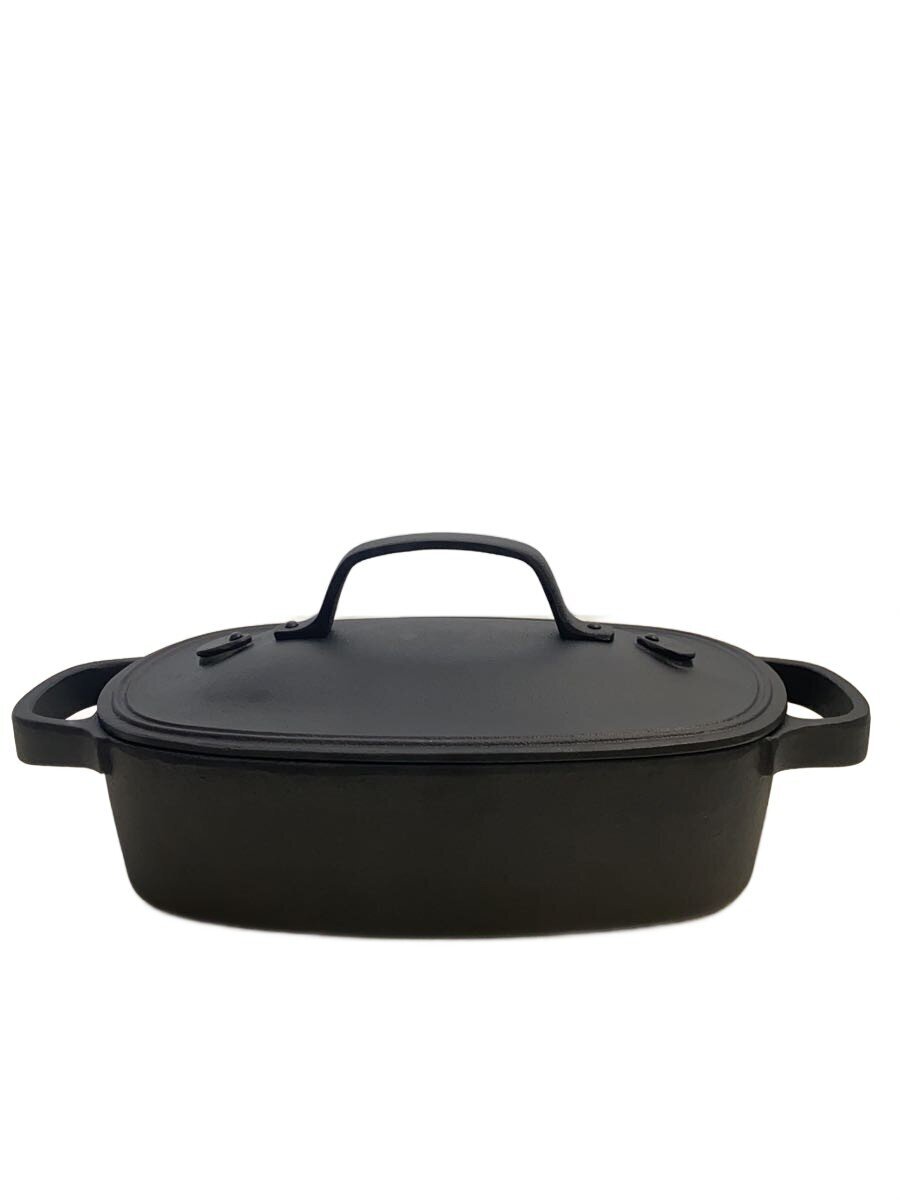 【中古】南部盛栄堂(OIGEN)◆クックトップ 角 浅型/IH対応/南部鉄器/鍋/BLK【キッチン用品】