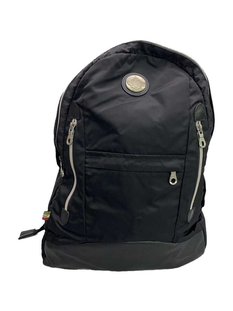 【中古】Orobianco◆リュック/ナイロン/BLK/無地【バッグ】