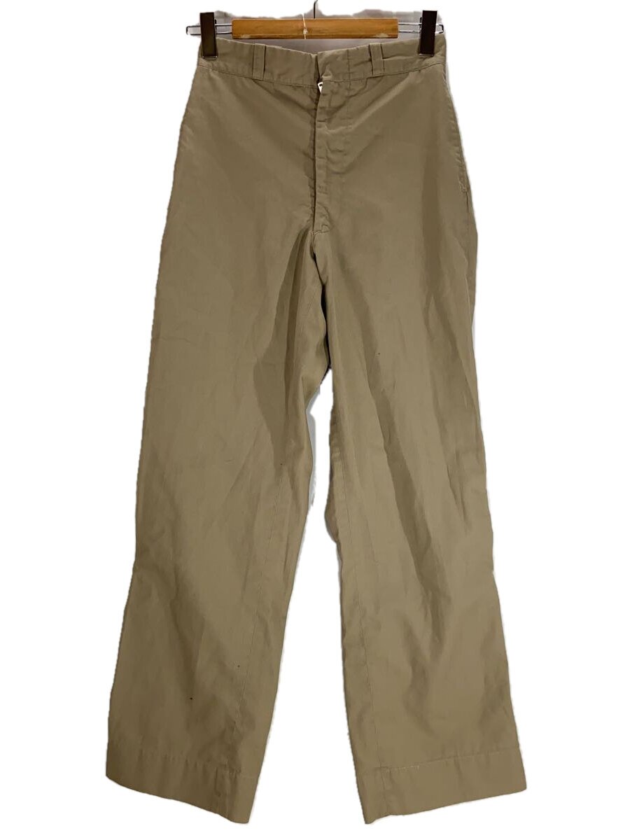 MILITARY◆60s/prenticeアルミジップ/チノパンツ/ボトム/--/コットン/KHK/