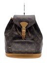 【中古】LOUIS VUITTON◆モンスリMM_モノグラム・キャンバス_BRW/PVC/BRW【バッグ】