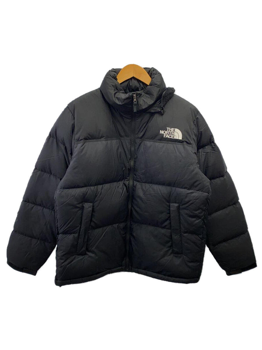 【中古】THE NORTH FACE◆NUPTSE JACKET_ヌプシジャケット/XL/--/BLK/無地【メンズウェア】