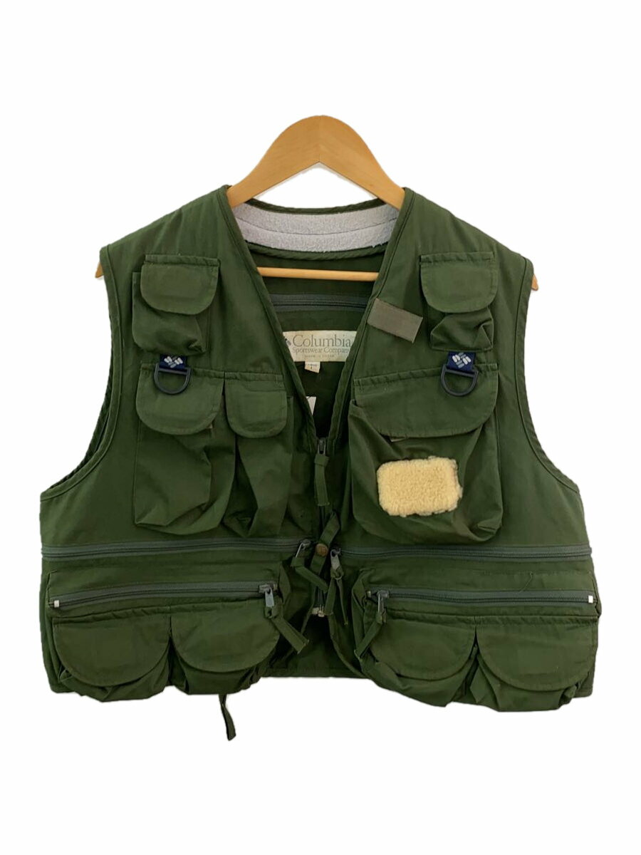 【中古】Columbia◆ベスト/L/コットン/KHK【メンズウェア】
