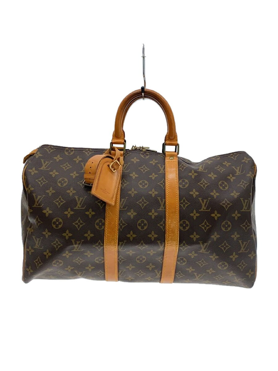 【中古】LOUIS VUITTON◆キーポル45_モノグラム・キャンバス_BRW/PVC/BRW【バッグ】