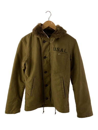 【中古】ALPHA INDUSTRIES◆ミリタリージャケット/M/アクリル/KHK/デッキジャケット/Storm Rider/E217-2506【メンズウェア】 【中古】ALPHA INDUSTRIES◆ミリタリージャケット/M/アクリル/KHK/デッキジャケット/Storm Rider/E217-2506【メンズウェア】