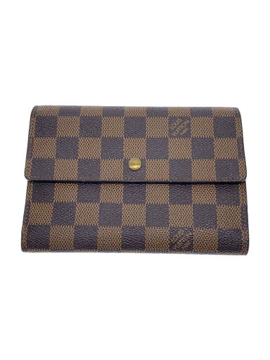 【中古】LOUIS VUITTON◆ポルト・トレゾール・エテュイ・パピエ_ダミエ・エベヌ_BRW/PVC/BRW/総柄/レディース【服飾雑貨他】 【中古】LOUIS VUITTON◆ポルト・トレゾール・エテュイ・パピエ_ダミエ・エベヌ_BRW/PVC/BRW/総柄/レディース【服飾雑貨他】