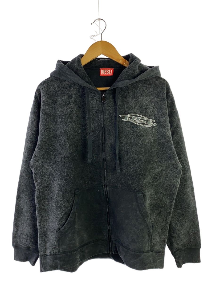 【中古】DIESEL◆ジップパーカー/S/コットン/グレー【メンズウェア】