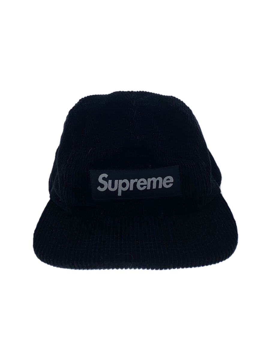 【中古】Supreme◆キャップ/--/コーデュロイ/BLK/メンズ【服飾雑貨他】