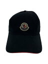 【中古】MONCLER◆BERRETTO BASEBALL/キャップ/FREE/コットン/ブラック/メンズ/H10913B00015//【服飾雑貨他】