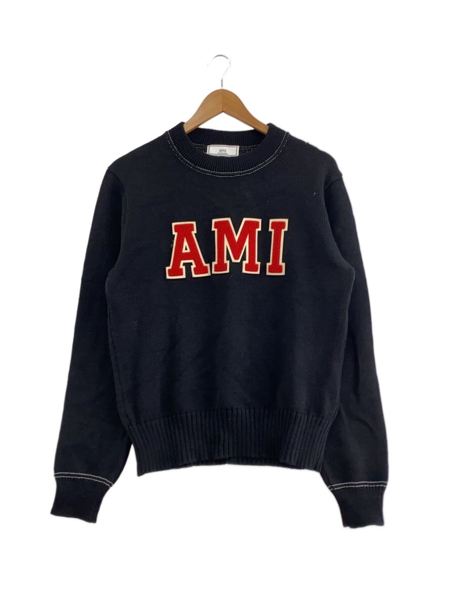 アミアレクサンドルマテュッシ ami parisロゴインターシャセーター 黒
