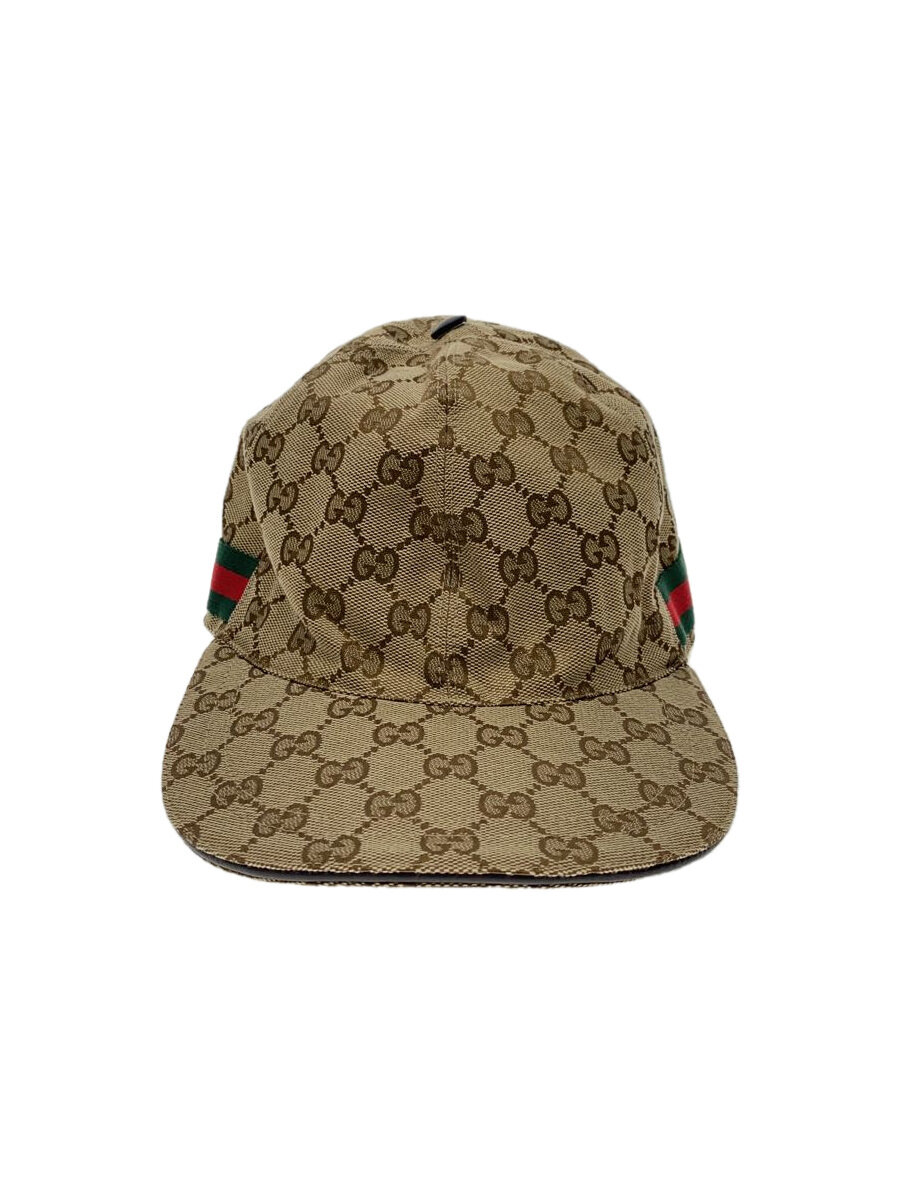 【中古】GUCCI◆キャップ/--/キャンバス/CML/モノグラム/メンズ/200035KQWBG【服飾雑貨他】