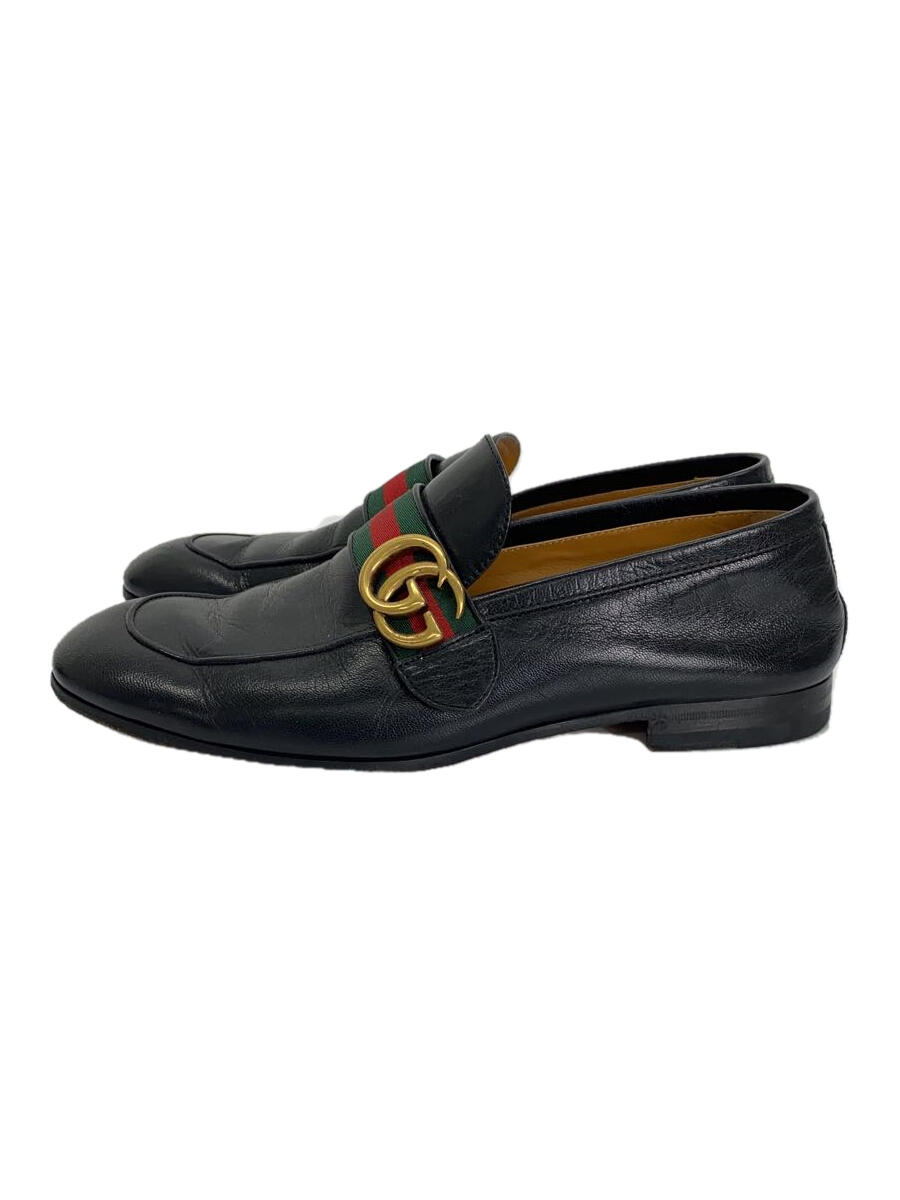 【中古】GUCCI◆ローファー/26.5cm/BLK/レザー/428609【シューズ】