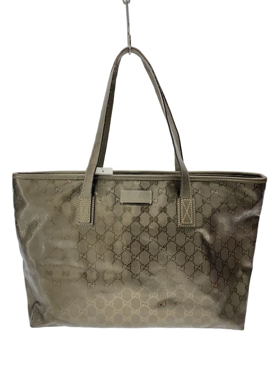 GUCCI - 【中古】GUCCI◆トートバッグ/レザー/BRW/総柄/211137492174//【バッグ】
