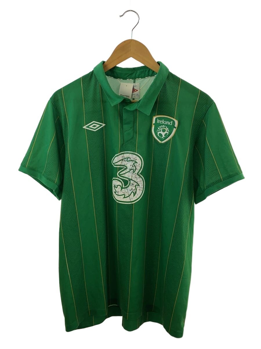 【中古】UMBRO◆ポロシャツ/44/ポリエステル/GRN【メンズウェア】