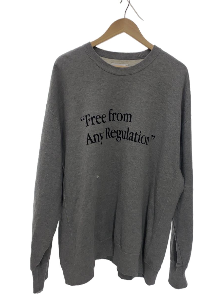Graphpaper◆スウェット/S/コットン/GRY/無地/GU251-70300/Classic Crew Neck Sweat//