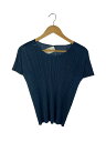【中古】PLEATS PLEASE ISSEY MIYAKE◆カットソー/3/ポリエステル/BLU/無地/PP51JK141【レディースウェア】