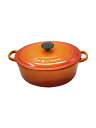 【中古】LE CREUSET◆鍋/ORN/ココット・オーバル/4.2L/27cm/ココット・オーバル ...