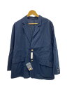 【中古】nest Robe◆キャンバストラッド/テーラードジャケット/FREE/リネン/NVY/01231-1002【レディースウェア】