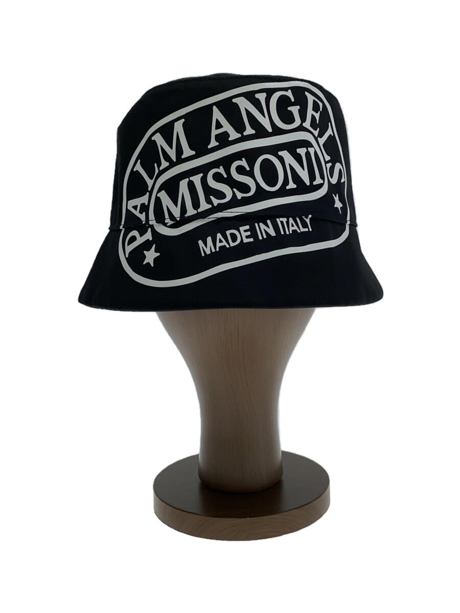 【中古】Palm Angels◆バケットハット/--/コットン/BLK/メンズ/PMLA017F21FAB001/サイズ O/S【服飾雑貨他】