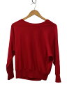 【中古】MACKINTOSH PHILOSOPHY◆ニット・セーター(薄手)/38/ウール/RED/無地/H5N01-680-16【レディースウェア】
