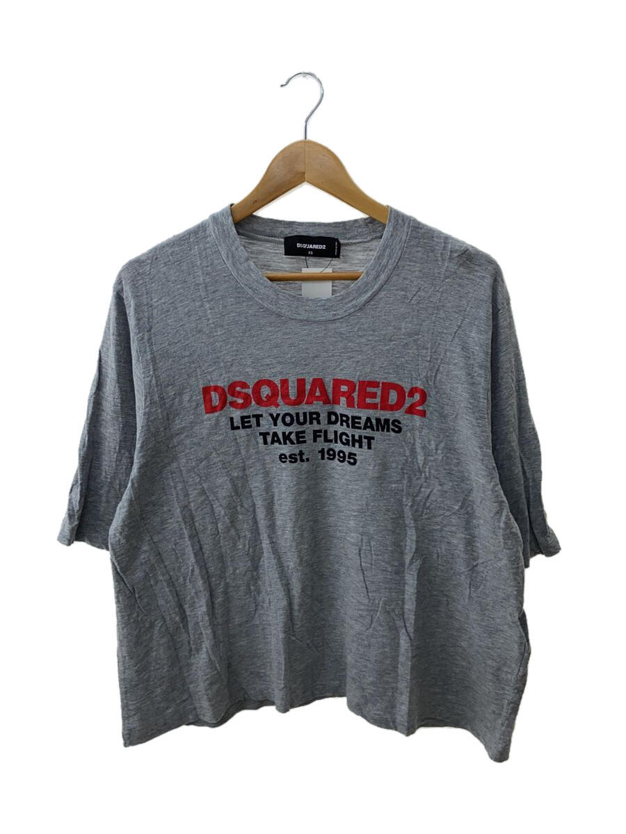 【中古】DSQUARED2◆Tシャツ/XS/コットン/WHT/S72GD0389/22SS/LET YOUR DREAMS【レディースウェア】