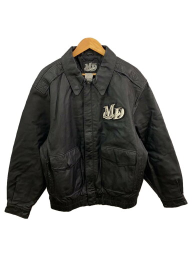【中古】90s/レザージャケット・ブルゾン/LL/豚革/BLK/サントリーマグナムドライ【メンズウェア】 【中古】90s/レザージャケット・ブルゾン/LL/豚革/BLK/サントリーマグナムドライ【メンズウェア】