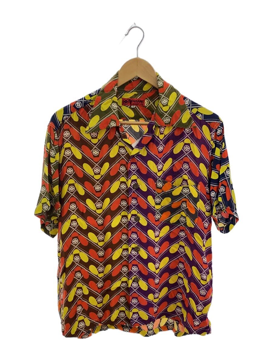 【中古】YAMANE DELUXE◆アロハシャツ/オープンカラー/家紋/切替/40/レーヨン/マルチカラー//【メンズウェア】