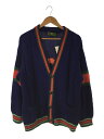 【中古】GUCCI◆カーディガン(厚手)/L/ウール/NVY/537519 X1649【メンズウェア】