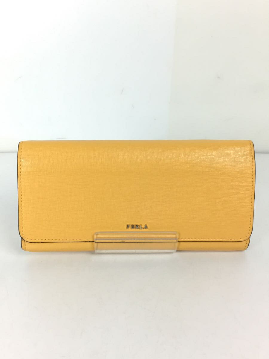 【中古】FURLA◆長財布/イエロー/無