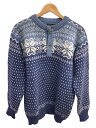 【中古】DALE OF NORWAY◆冬季オリンピック/セーター(厚手)/54/ウール/BLU/総柄/ノルディック柄/ノルウィー製【メンズウェア】(4)