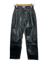 【中古】EYTYS◆ワイドパンツ/26/フェイクレザー/BLK/A039013【レディースウェア】