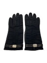 【中古】PRADA◆手袋/ナイロン/レザー/BLK/無地/レディース【服飾雑貨他】