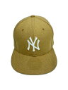 【中古】NEW ERA◆キャップ/7 3/8/BEG/無地/メンズ【服飾雑貨他】