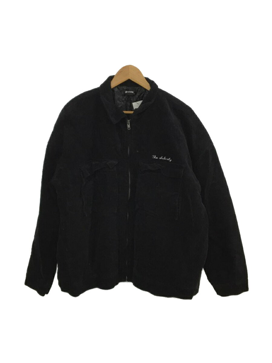 【中古】subciety◆CORDUROY CPO JACKET/ジャケット/XL/コーデュロイ/BLK/105-62763【メンズウェア】