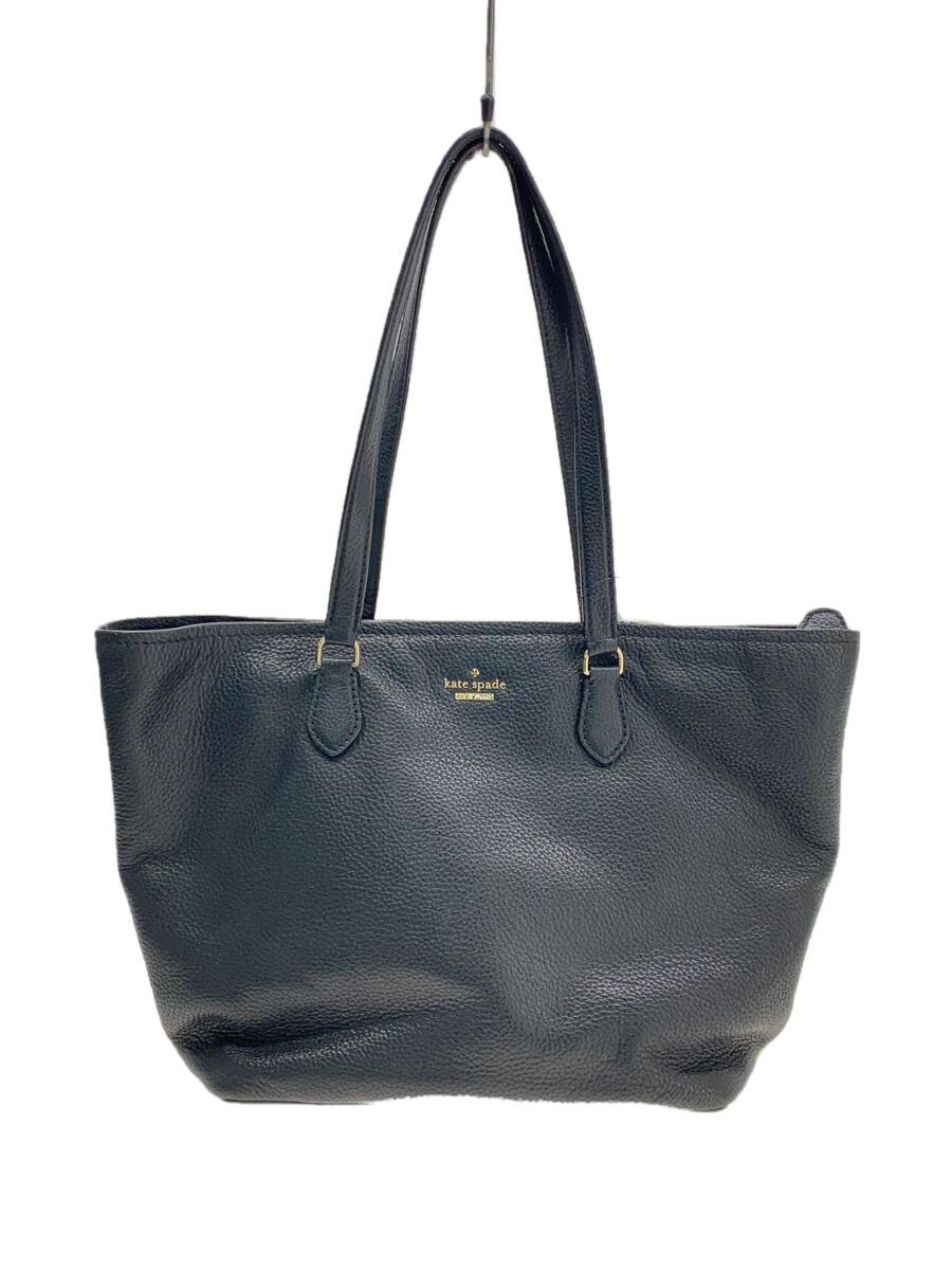 【中古】kate spade new york◆トートバッグ/レザー/BLK/レザー【バッグ】