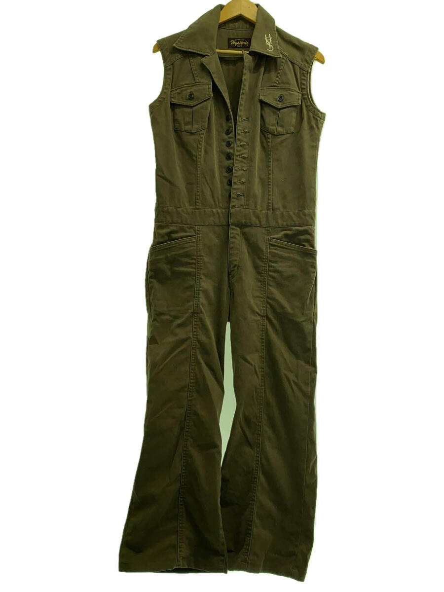 【中古】HYSTERIC GLAMOUR◆オールインワン/FREE/コットン/KHK/2AP-4170/擦れ有り【メンズウェア】