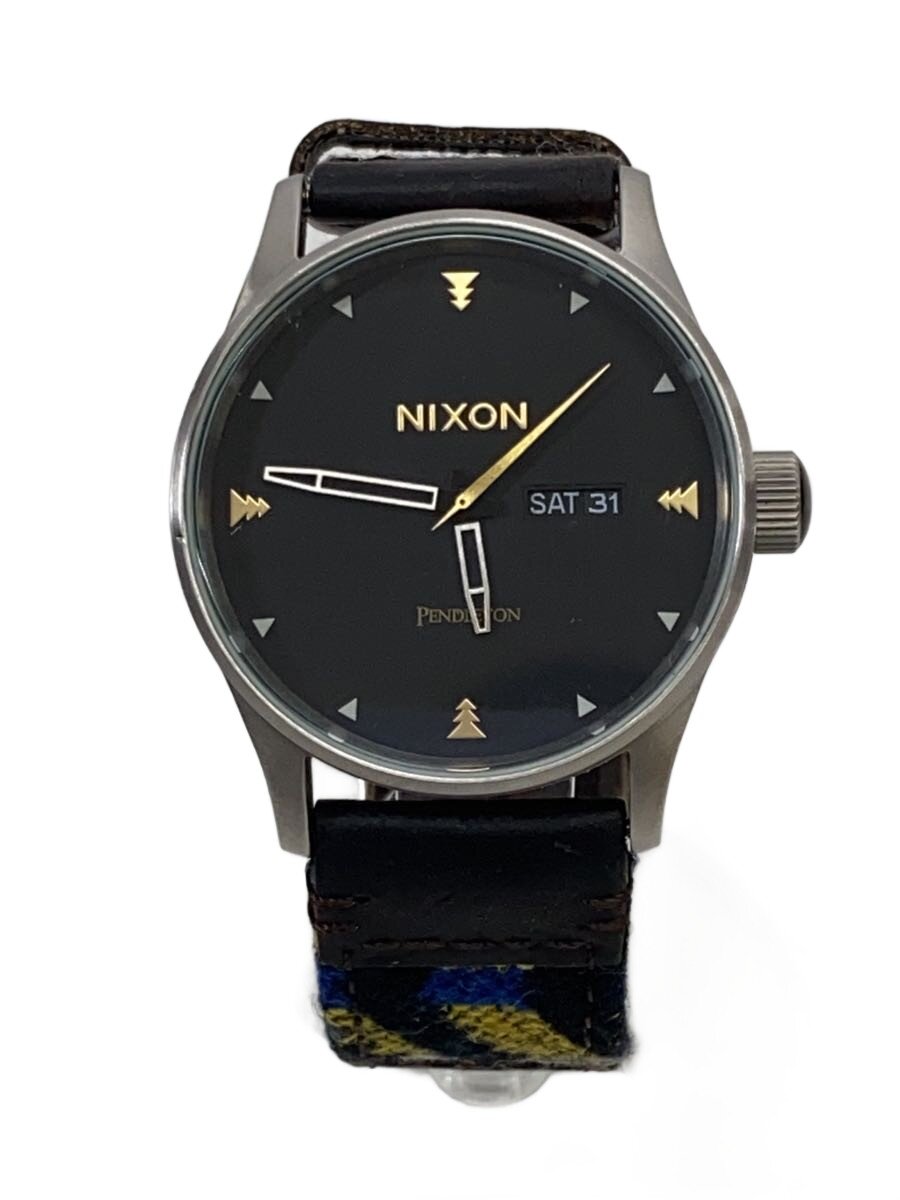 【中古】NIXON◆クォーツ腕時計/アナログ/BLK【服飾雑貨他】