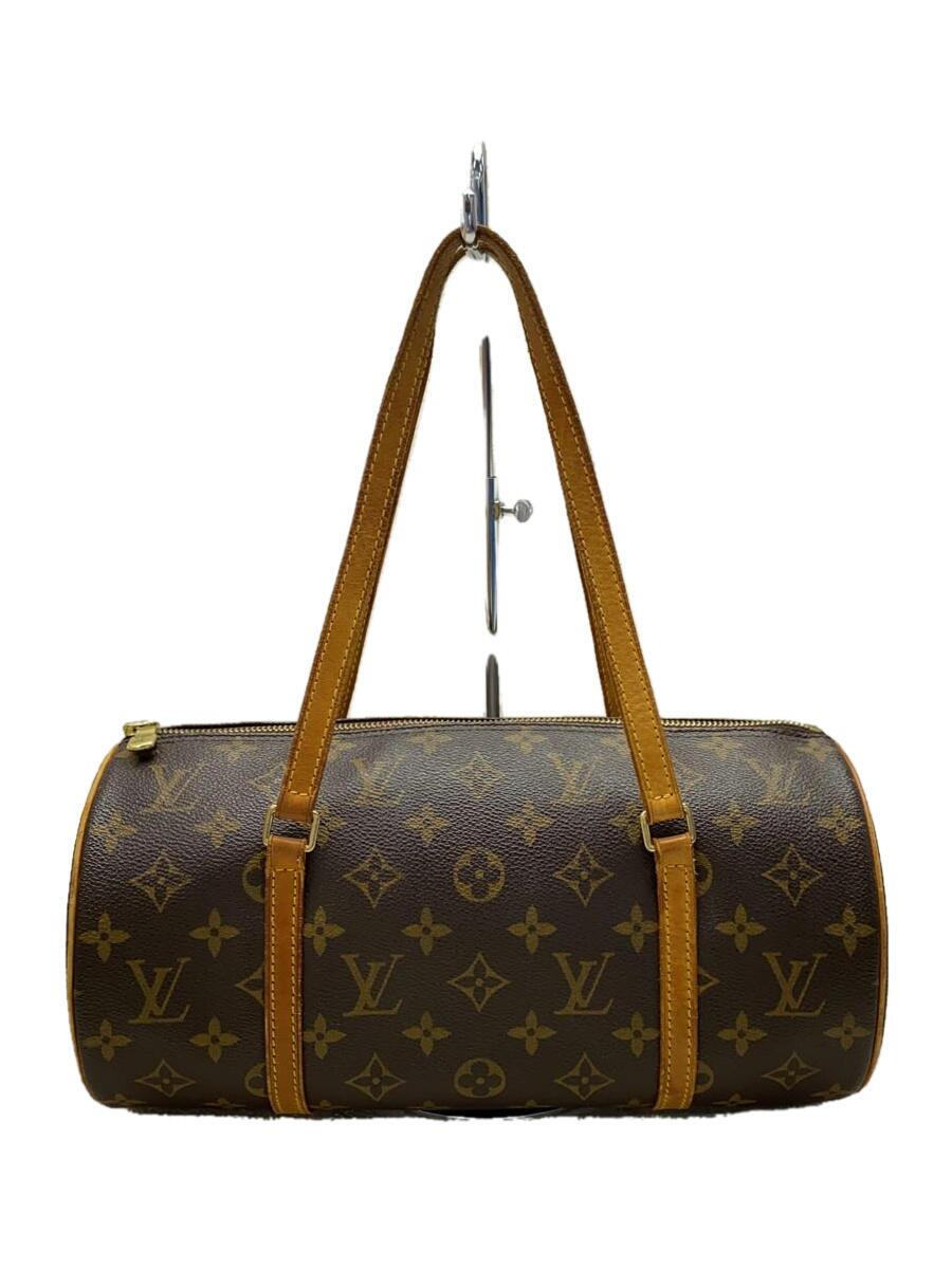 【中古】LOUIS VUITTON◆2)パピヨン30_モノグラム・キャンバス_BRW/ビニール/ブラウン【バッグ】