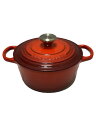 【中古】LE CREUSET◆鍋/ココットロンド/サイズ:18cm【キッチン用品】