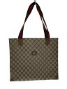 【中古】GUCCI◆GGプラス・トートバッグ/PVC/BEG/モノグラム/002・63・0048【バッグ】