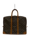 【中古】LOUIS VUITTON◆2)ポルト・ドキュマン・ヴォワヤージュ_モノグラム・キャンバス_BRW/PVC/ブラウン【バッグ】