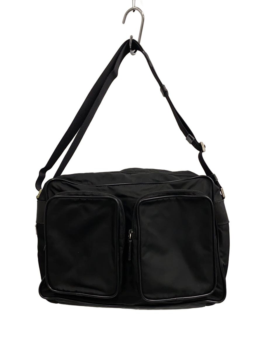 【中古】PRADA◆ショルダーバッグ/ナイロン/BLK【バッグ】