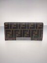 【中古】FENDI◆長財布/PVC/ズッカ柄/総柄/レディース/