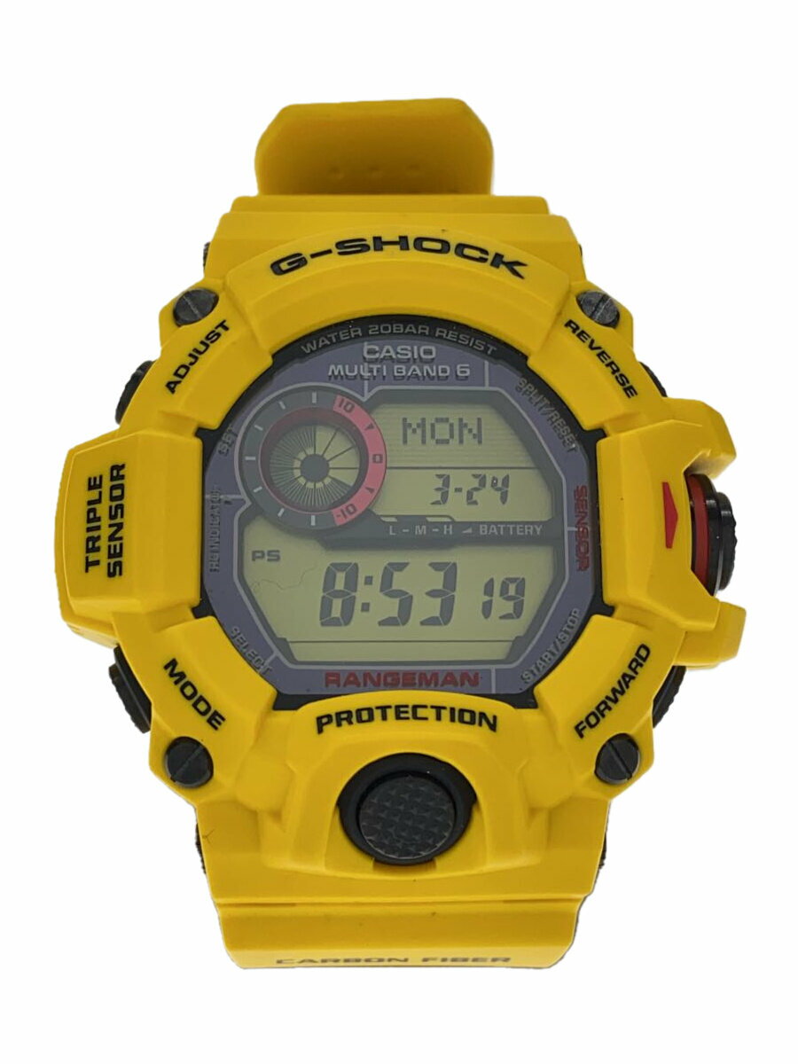 【中古】CASIO◆ソーラー腕時計・G-SHOCK/デジタル/YLW【服飾雑貨他】