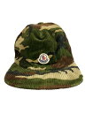 【中古】MONCLER◆キャップ/コーデュロイ/KHK/カモフラ/メンズ/D20910095900【服飾雑貨他】