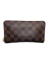 【中古】LOUIS VUITTON◆ポルト・モネ・ジップ_ダミエ・エベヌ_BRW/PVC/BRW/レディース【服飾雑貨他】(4)