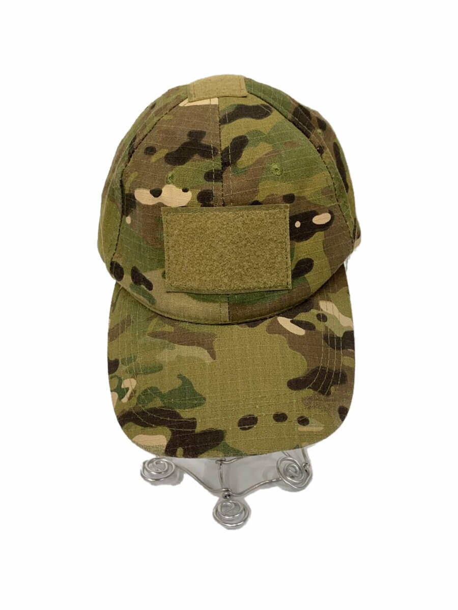 【中古】MILITARY◆キャップ/--/ポリエステル/KHK/カモフラ/メンズ【服飾雑貨他】