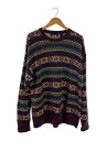 【中古】WOODS&GRAY/ニット・セーター(厚手)/XL/ウール/マルチカラー/総柄【メンズウェア】(4)